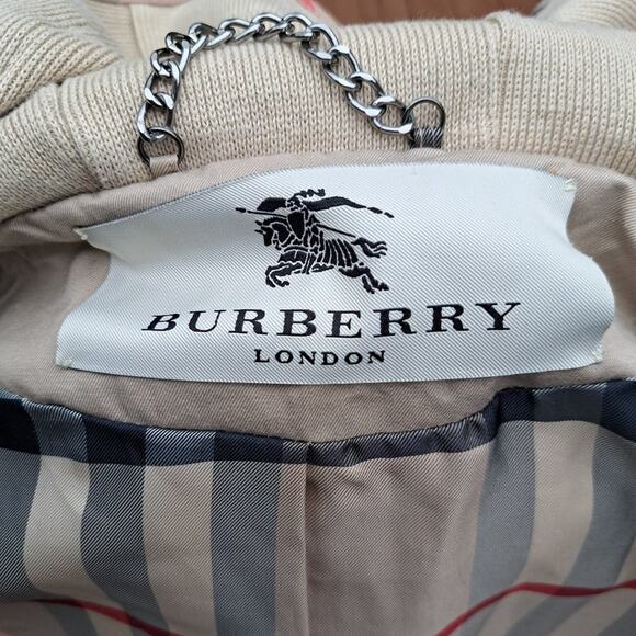 Burberry's Nova Check Jacket Coat Women Beige Size S - Picture 6 of 16